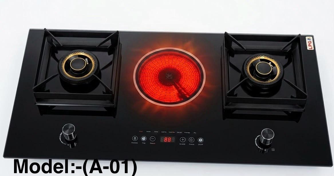 Hybrid Infrared Hob A-01 with glowing infrared cooker