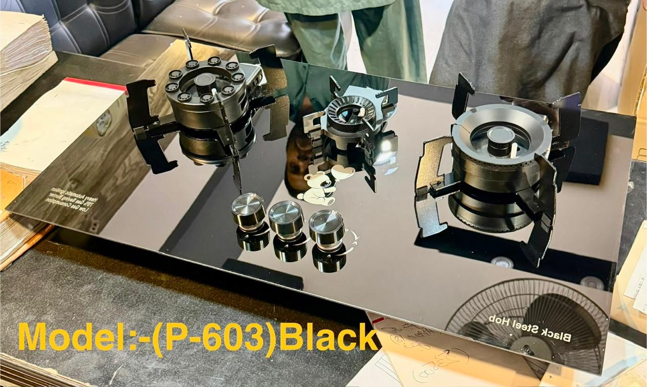 Black steel hob model P-603